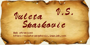 Vuleta Spasković vizit kartica